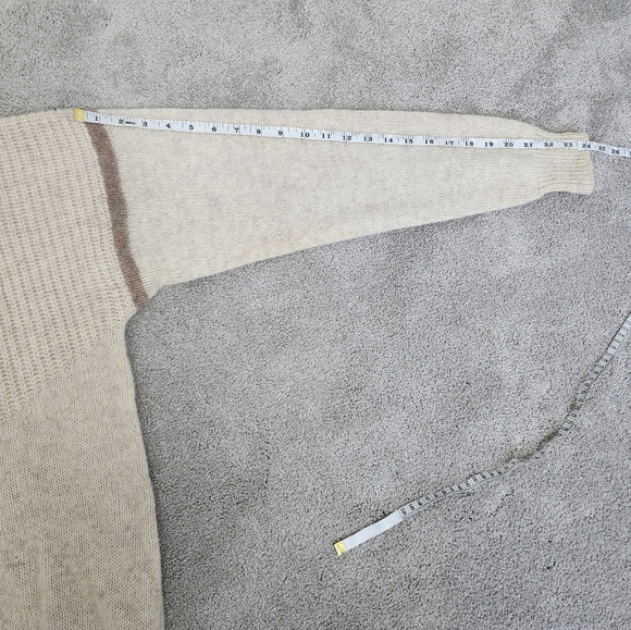 Y2K Bootlegger Wool Fisherman Fishermancore Cream Sweater Size M Cozycore Warm - Picture 11 of 14